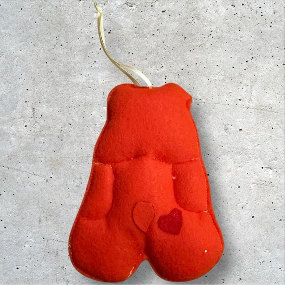 Vintage Handmade Felt Care Bear Christmas Ornament - Picture 2 of 2